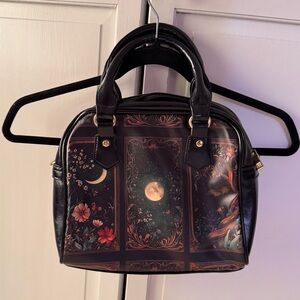 Celestial moon tarot card tote bag